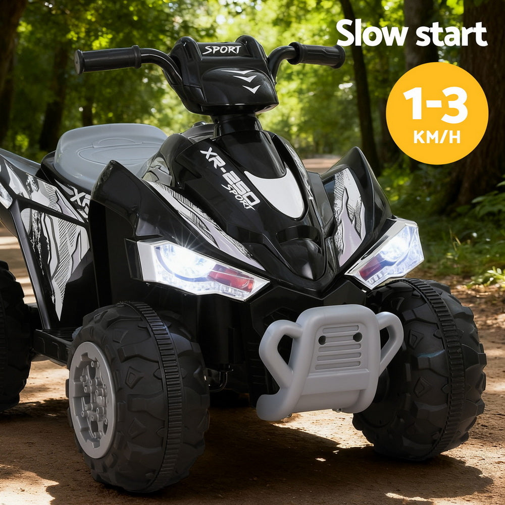 Children's ATV with 'Sport' branding on a natural background