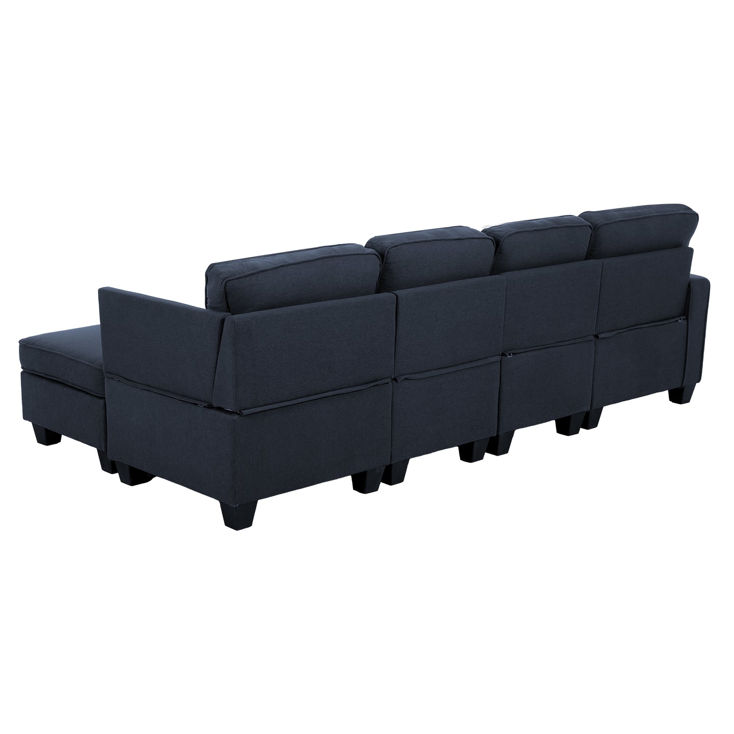 Artiss Modular Sofa Chaise Set 5-seater Dark Grey