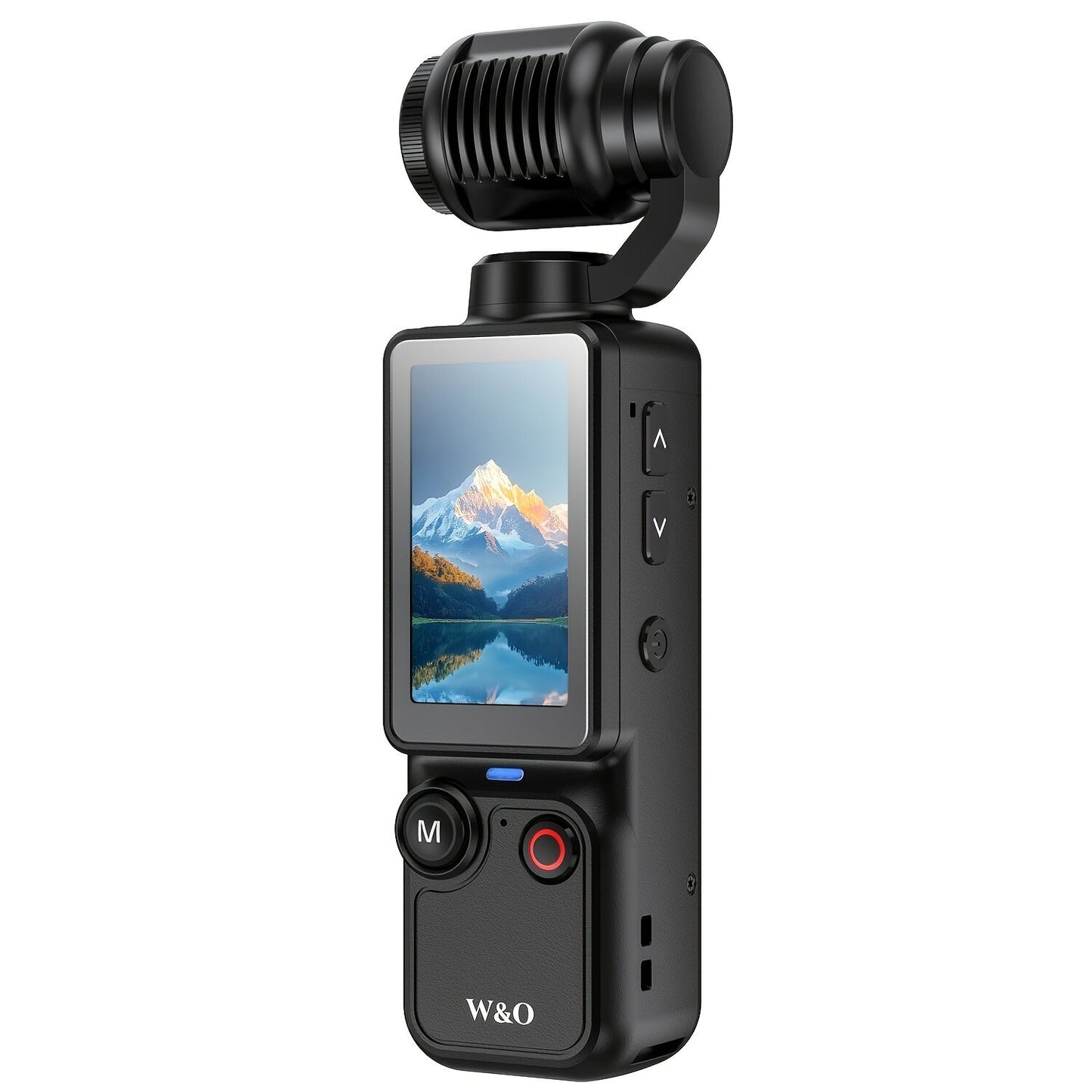 WHITE**4K HD 180° Rotating Anti-Shake Action Camera|1.9-Inch Screen + 2000mAh Battery, Compact & Portable Vlogging & Travel Companion — Streamlined Design, Durable, Ideal for Content Creators & Holiday Gifting**