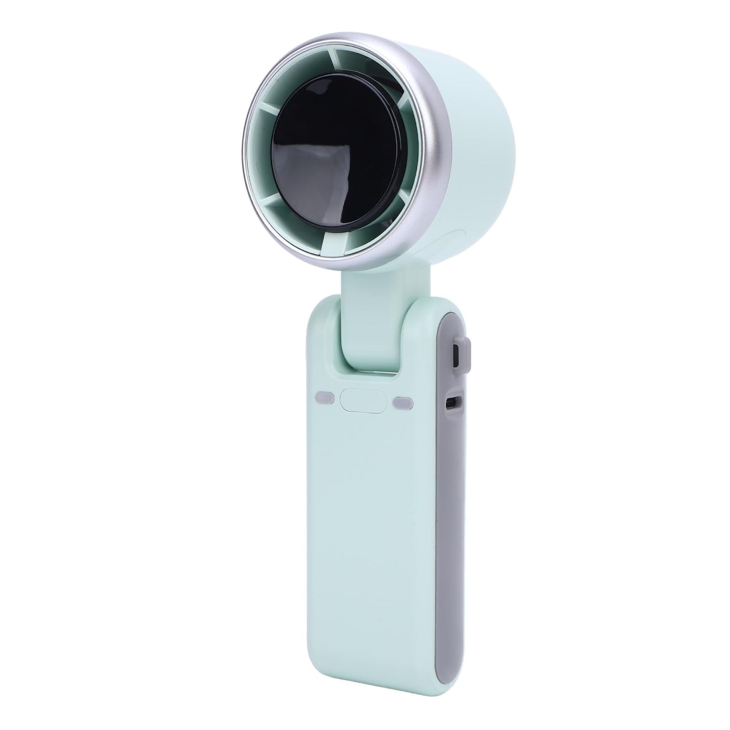 Portable Turbo Handheld Fan with Digital Display – 5-Speed Rechargeable Mini Fan, 3600mAh Battery, Foldable & Neck Strap Design for Outdoor Travel and Daily Use(Green)