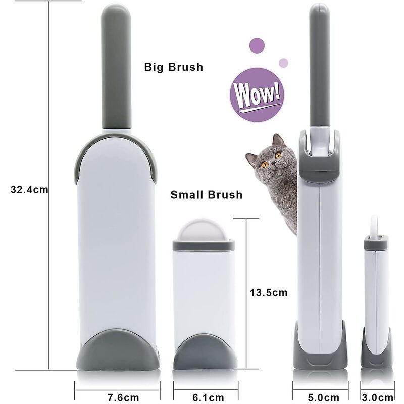 Pet Hair Remover Brush For Cats & Dogs - Reusable Magic Cleaning Brush Removes Hair