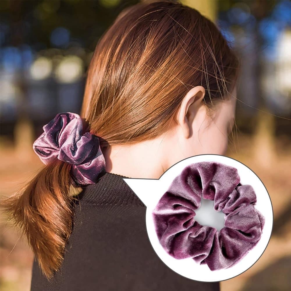 12pcs Velvet Hair Scrunchies for Women, Large Size