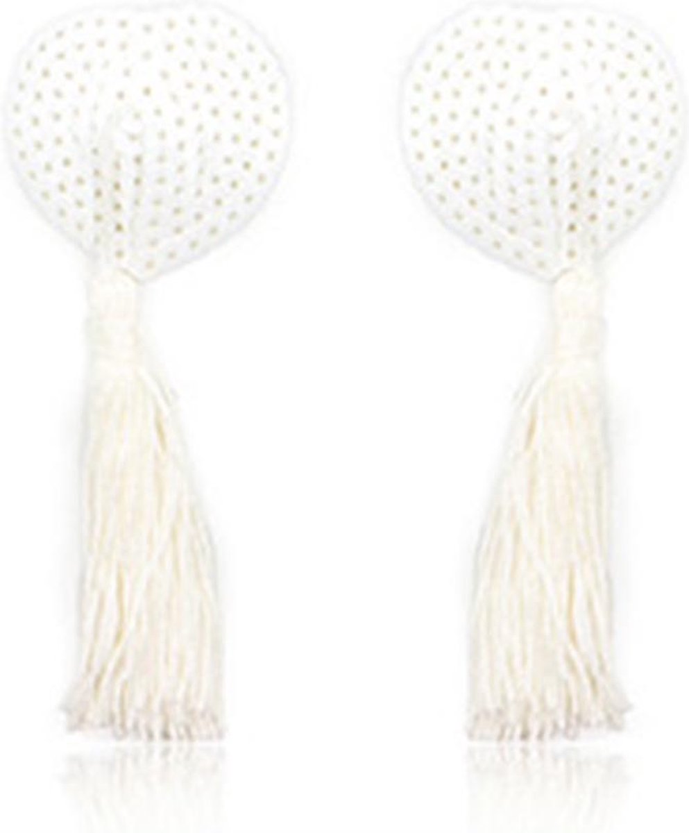 Nipple tassels - White Heart