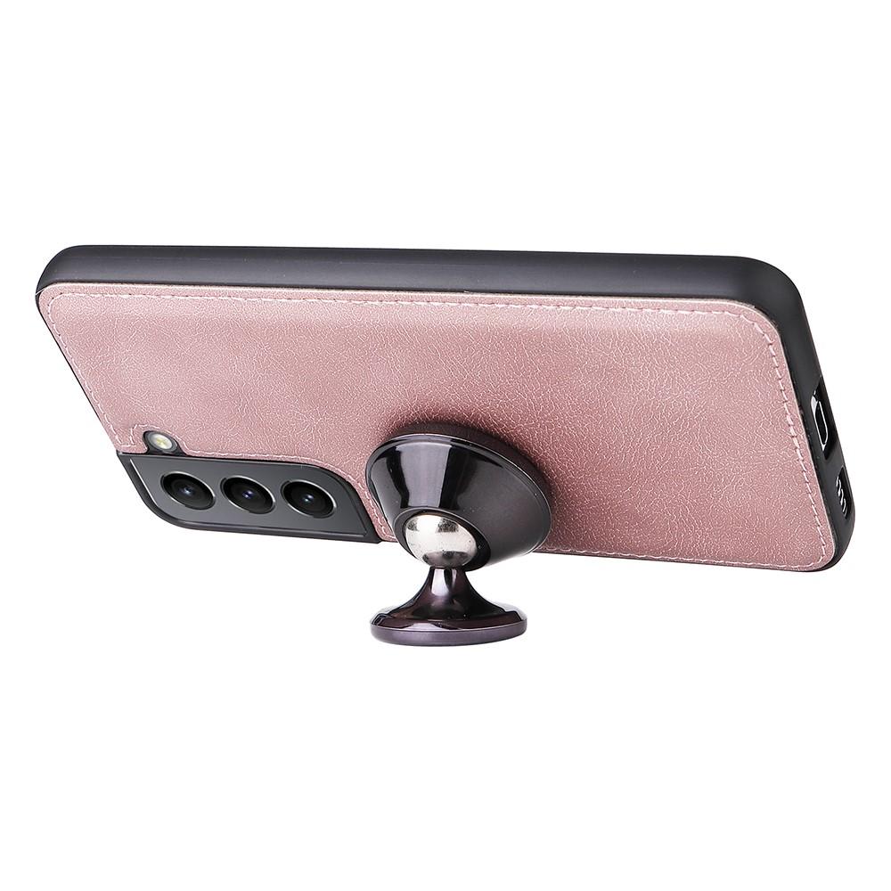 Compatible with Samsung S22 Magnetic 2-in-1 Phone Case Wallet Pink Pink Gold