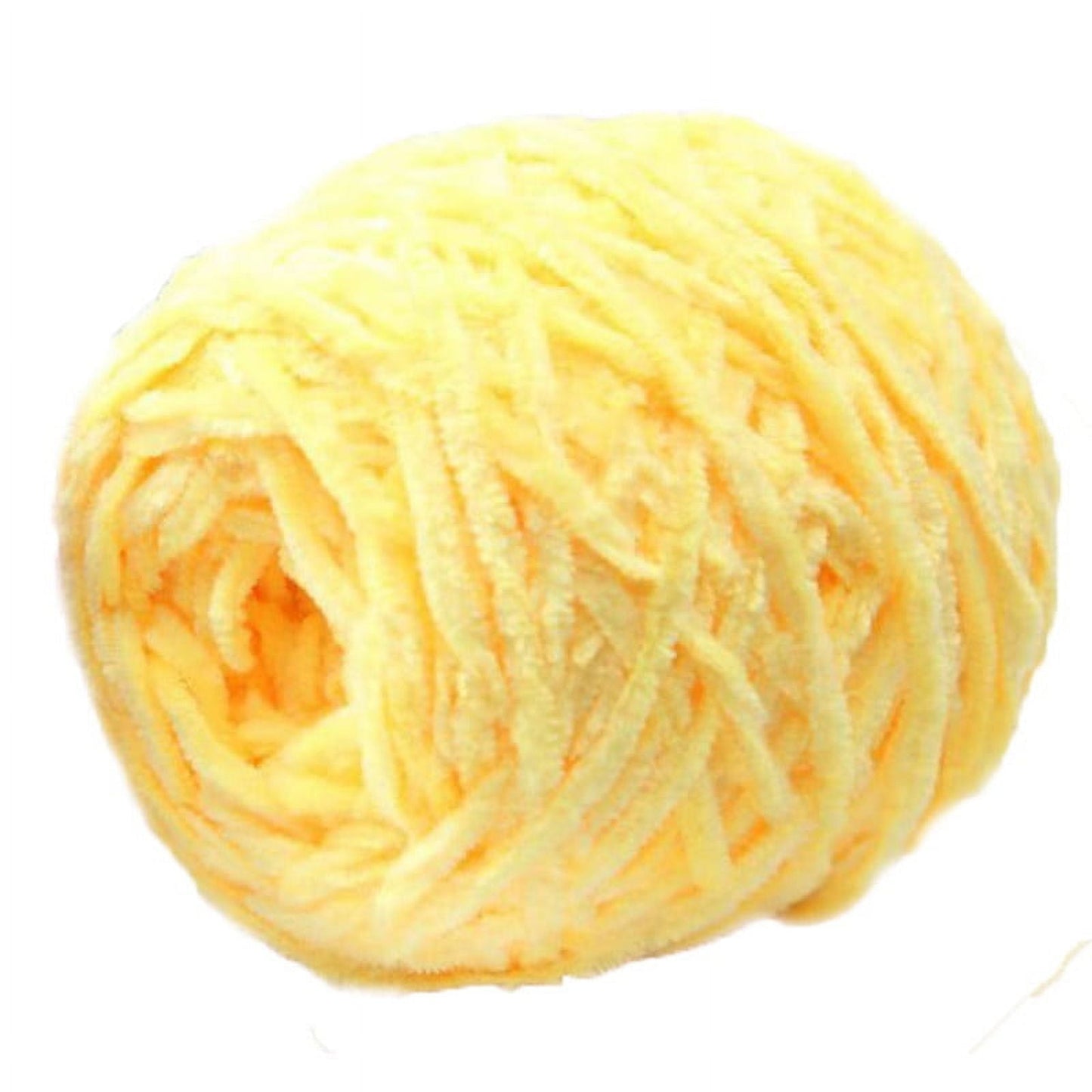 LGCASL Diy Crochet Scarf Yarn 09 Light Dark Green, Soft Gold Velvet Knitting Yarn Diy Shawl Scarf Crochet Thread Woollenyarn 04 Light Yellow