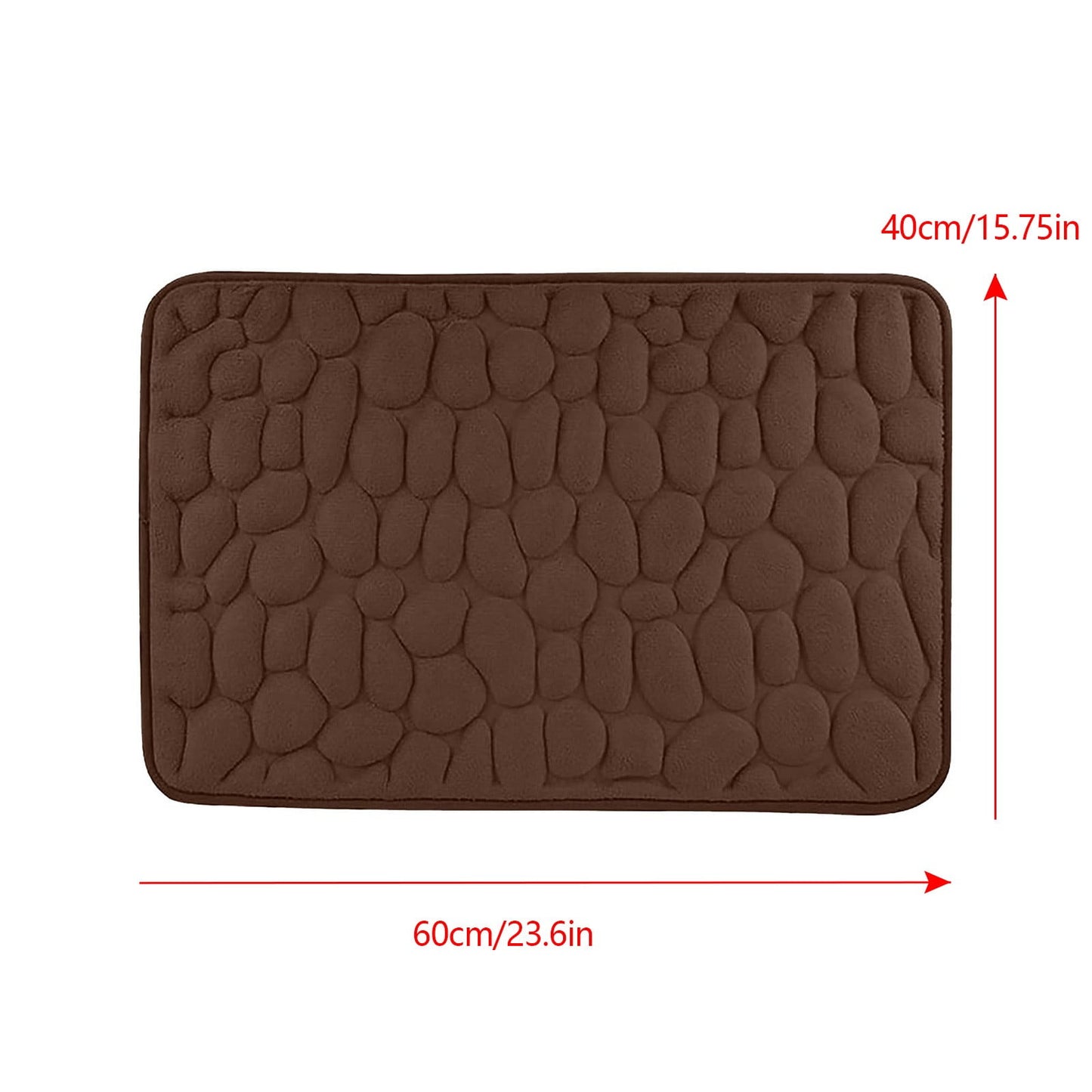 40 x 24 Inch Cotton Bathroom Floor Mat - Super Soft, Water Absorbent, Non-Slip, Machine Washable, Ideal for Bathroom, Bedroom, and Kitchen Coffee