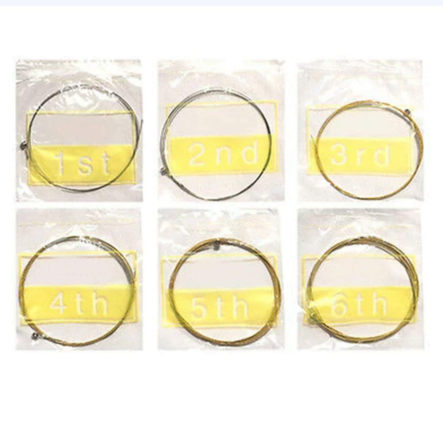 6 Sets Acoustic Guitar Strings,Acoustic Guitar Strings Well Balanced Tone Light Tension Guitar Replacement Steel String Corrosion Resistant Rust-Prevent Guitar String,For Beginners Performers (Gold) Gold(18PC)