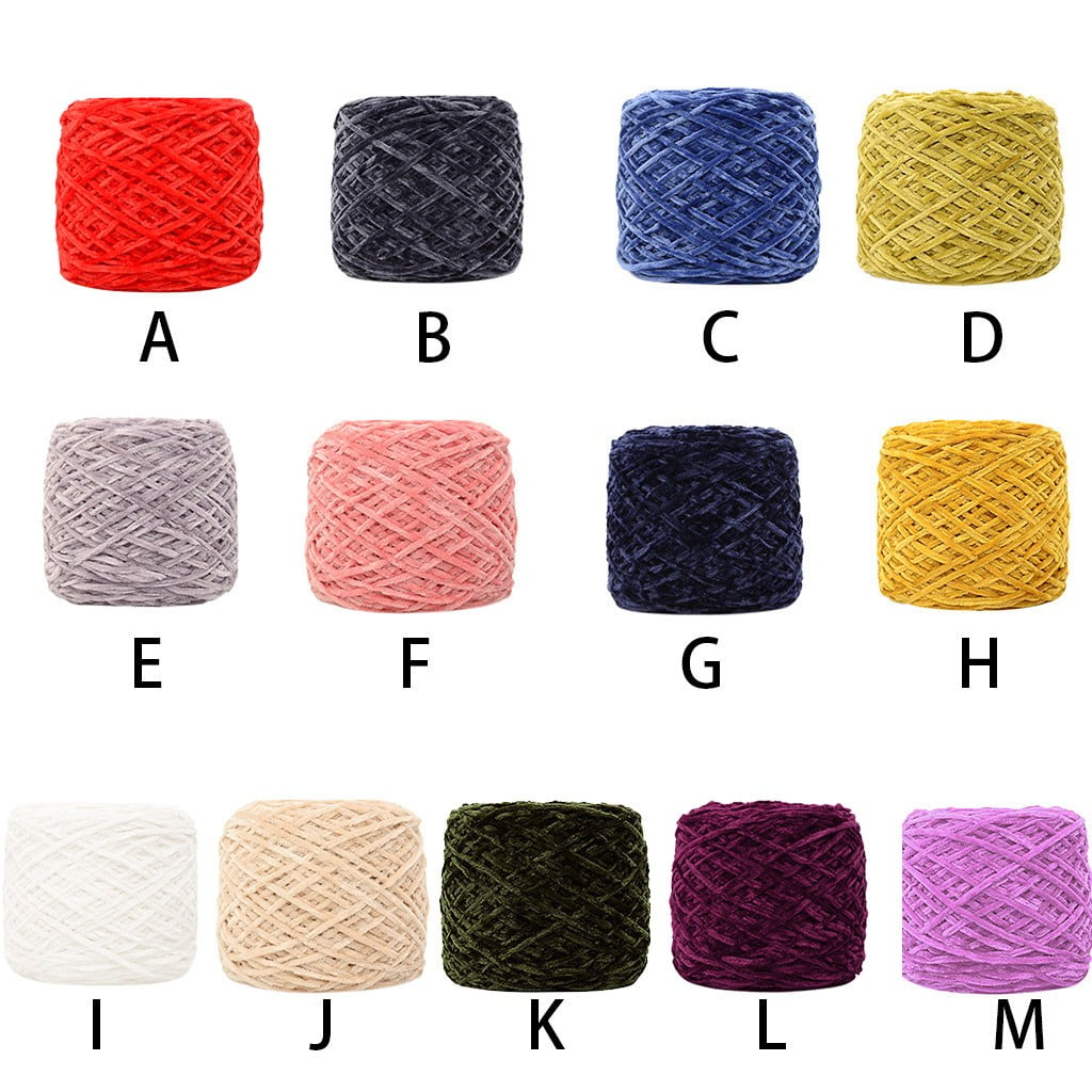Chmadoxn DIY Velvet Chenille Yarn,Bulky Luxury Chenille Yarn for Crochet Hat Scarf White
