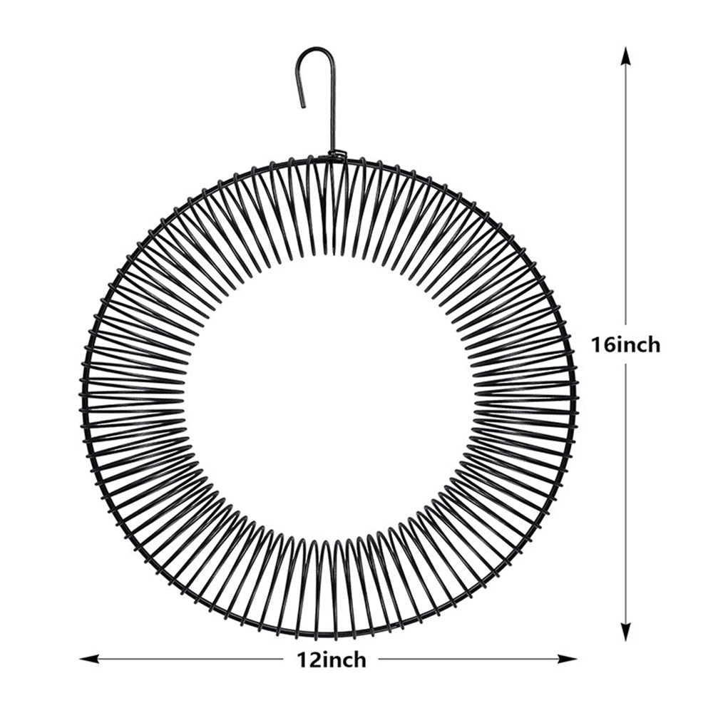 Peanut Wreath Bird Feeder 16 Inch, Rust & Waterproof, Solid Steel Durables Whole Peanut Wild Bird Feeder black
