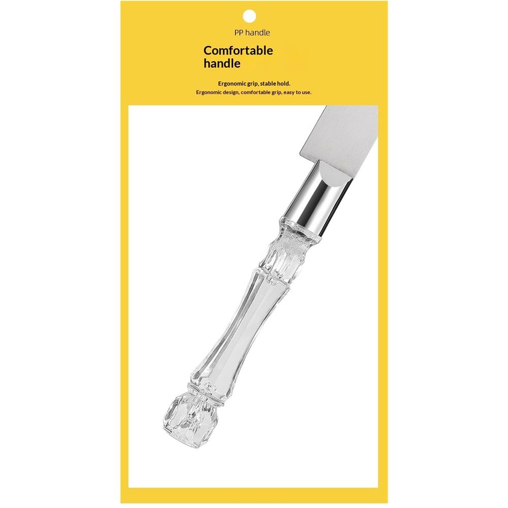 2 set Elegant Cake Knife and Server Set Stainless Steel with Crystal Handle - Perfect for Weddings Anniversaries,and Special Celebrations (Sliver)(Two knives and shovels)