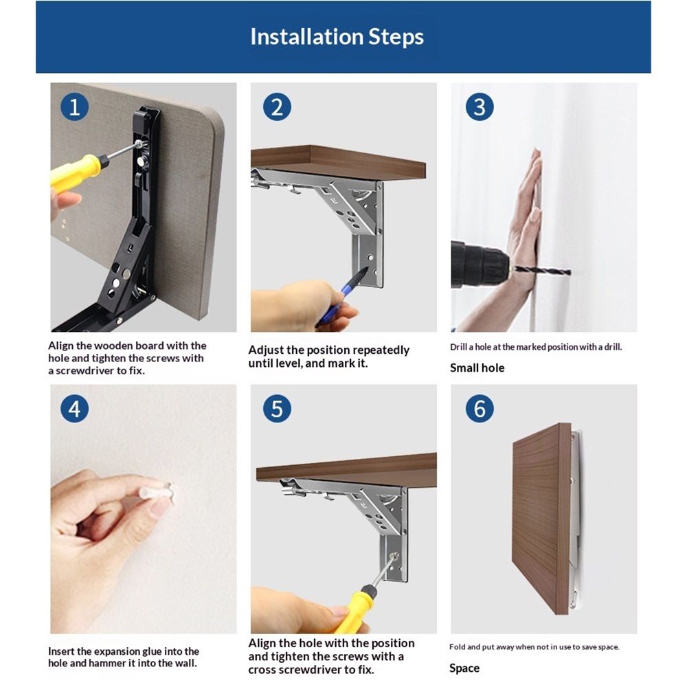 Folding Shelf Brackets Hinges 2 Pcs,Drop Leaf Hinges,Wall Drop Leaf Table Hinge,90 Degree Self-Locking Folding Hinge,Loating Shelves Brackets(12 Inch)