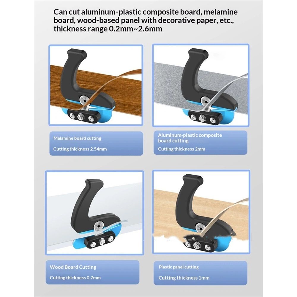 Edge Banding Cutter - Dual Offset Bearings for Precision Trim, Excess Material Cutter for Box/Melamine/Vinyl Laminate
