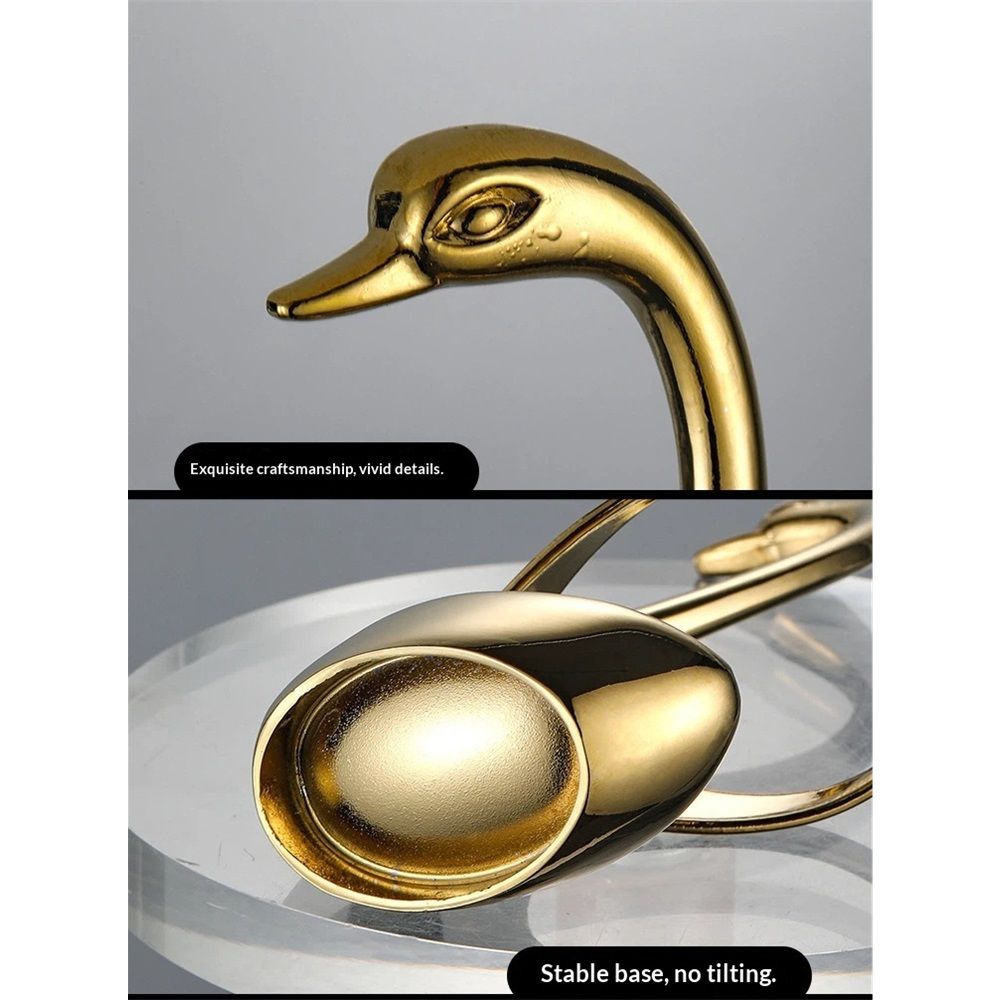 Elegant Small Gold Swan Base Holder for Coffee Bar & Dining, Perfect for Wedding & Entertaining Table Decor