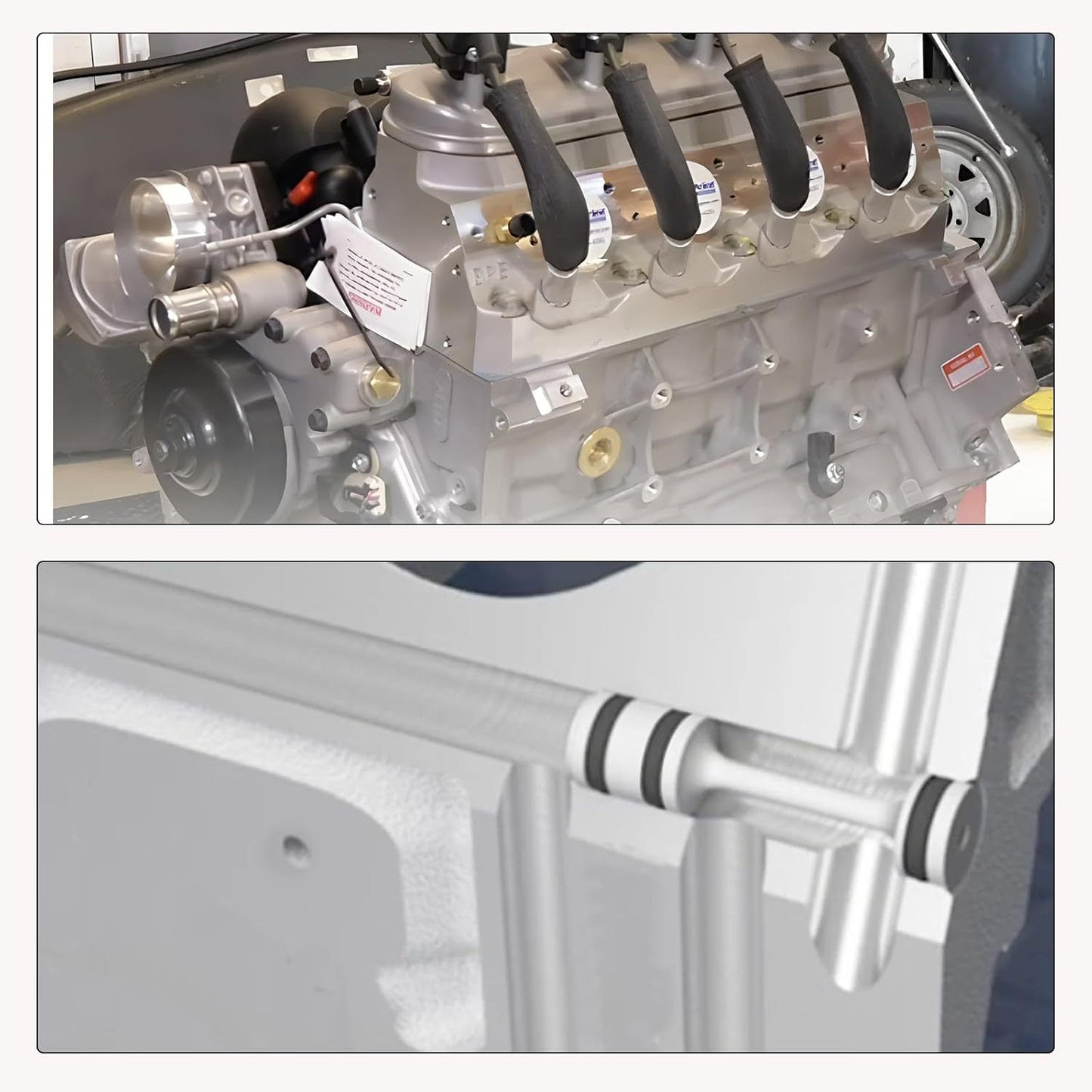 Gen III & IV LS Billet Rear Passage Plug Oil Diverter Barbell 5pcs 12573460 LS Billet Rear Galley Plug Barbell Oil Diverter