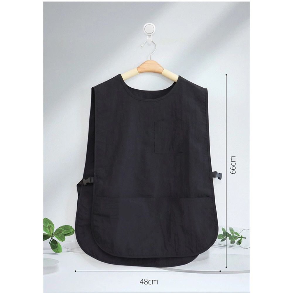 Waterproof Apron for Women with Pockets Barber Smock Buckle Design Hair Stylist Apron for Kitchen Garden Men