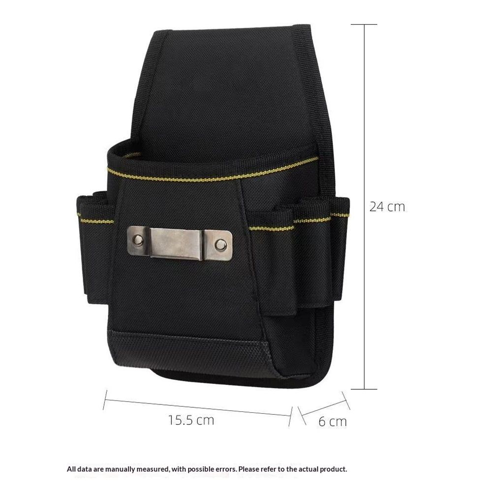 Tool Belt Pouch,with Adjustable Belt, Multiple Storage for Technician for Electrician Tools (Black,noiy bag)