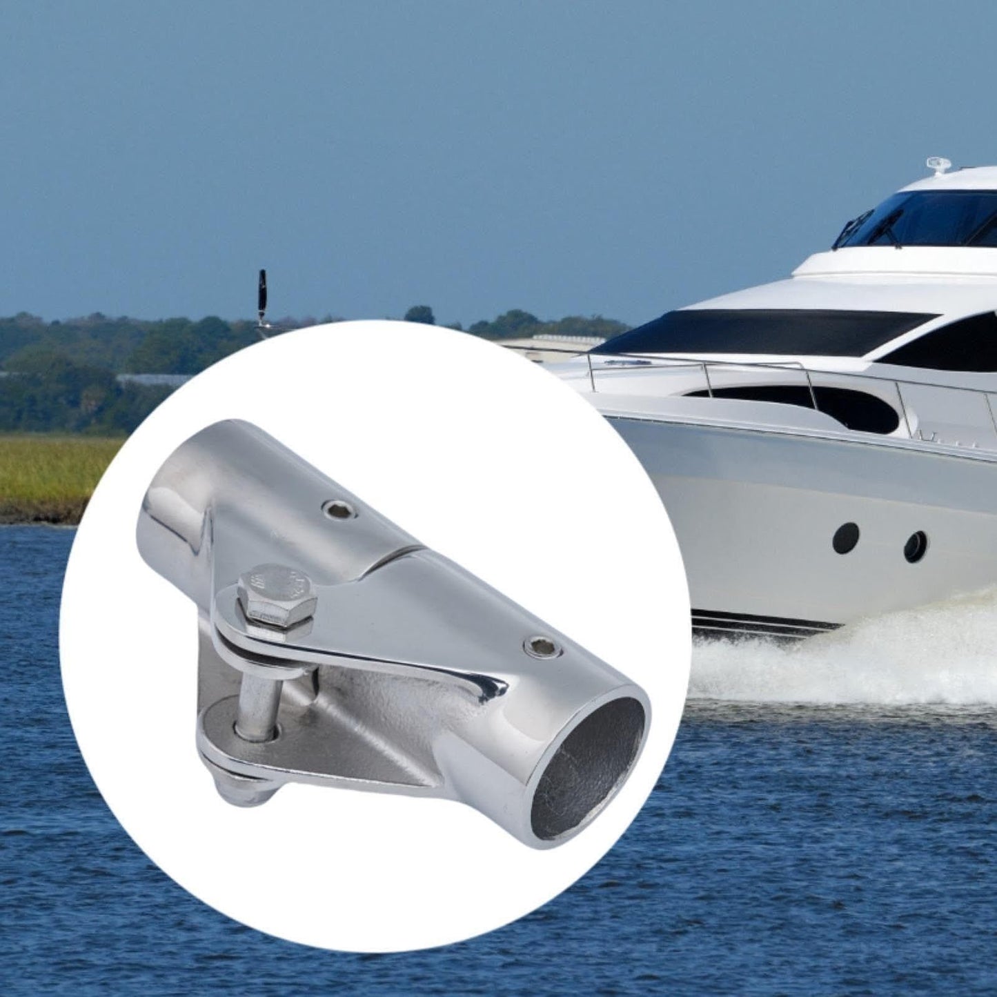 25mm Marine Boat Stainless Steel Folding Swivel Coupling Tube Pipe Connector Fitting Boat Hardware Boat Pipe Connector