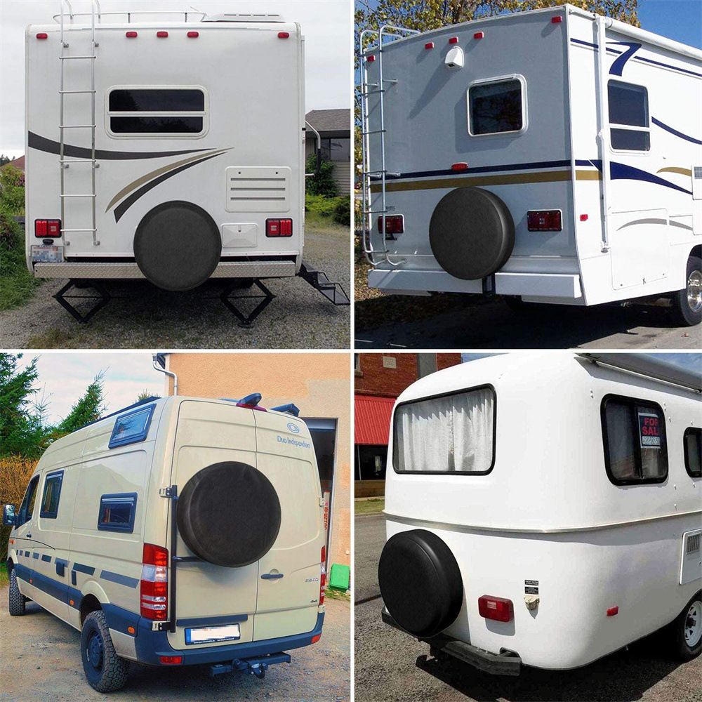 20-22inchSpare Tire Cover Fit Trailer, RV, SUV, Truck, Tough Tire Wheel Soft Cover, Black Fits Entire Wheel Size