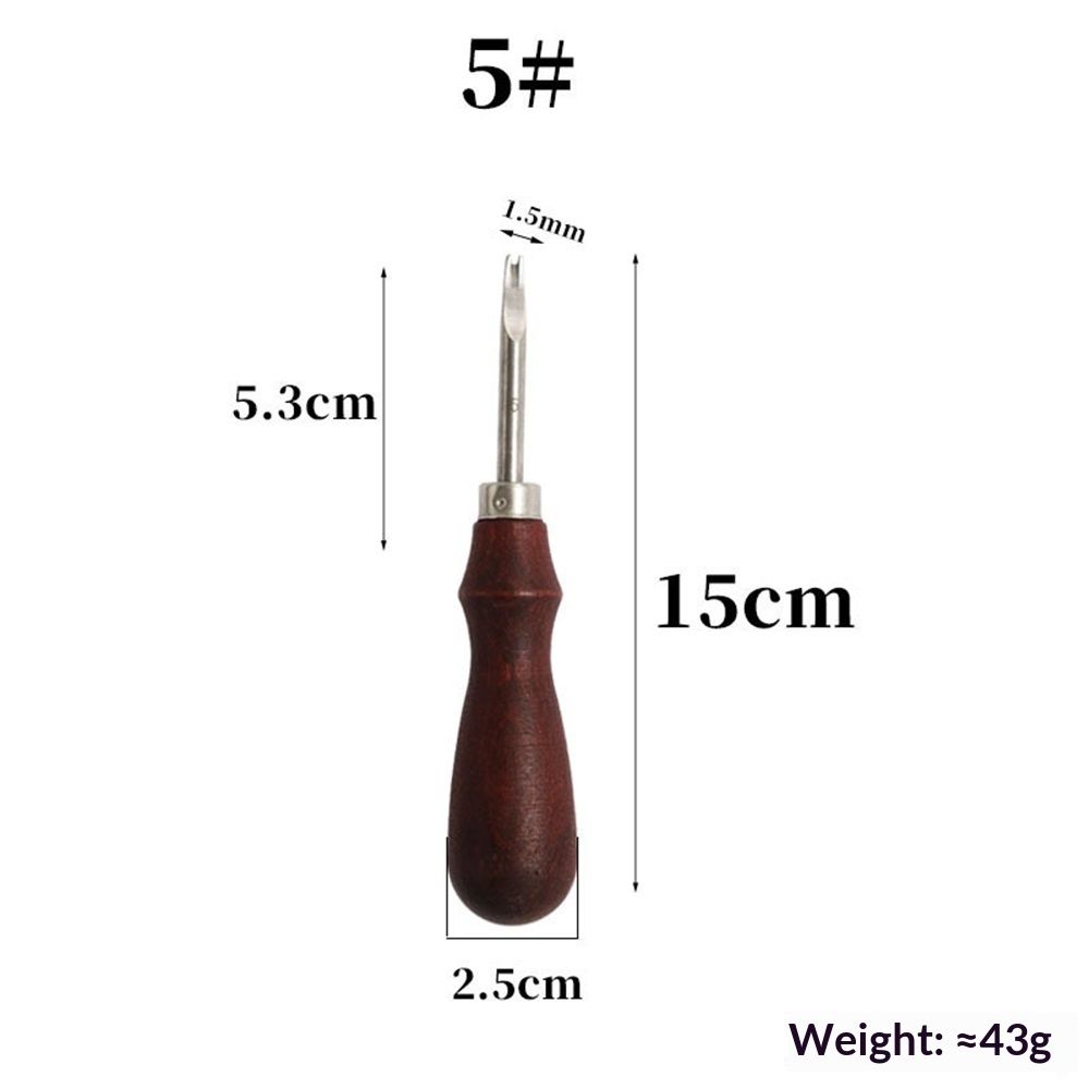 Leather Edge Bevelers, 4pc High Carbon Steel Edge Skiving Set, Wood Hand Edge Bevelers, Leather Craft Keen Edge Cutting for Beveling (0.8mm+1mm+1.2mm+1.4mm)