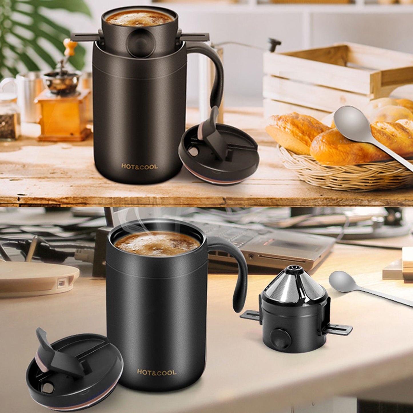 3pcs Camping Coffee Maker Pour Over Coffee Maker Set,Camp Pour Over Set,Portable Coffee Kit for Travel, Camping, Offices, Backpacking