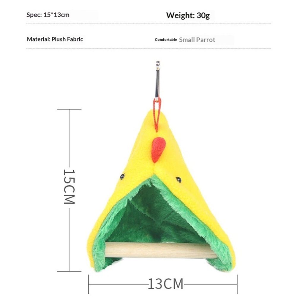 2 pack Winter Warm Bird Hammock Tent Parrots Hanging Nest Shed Hut, Small Birds Soft Plush Sleeping Bed Hideaway Cave for Parakeets , Birdcage Perch Stand Swing Toy