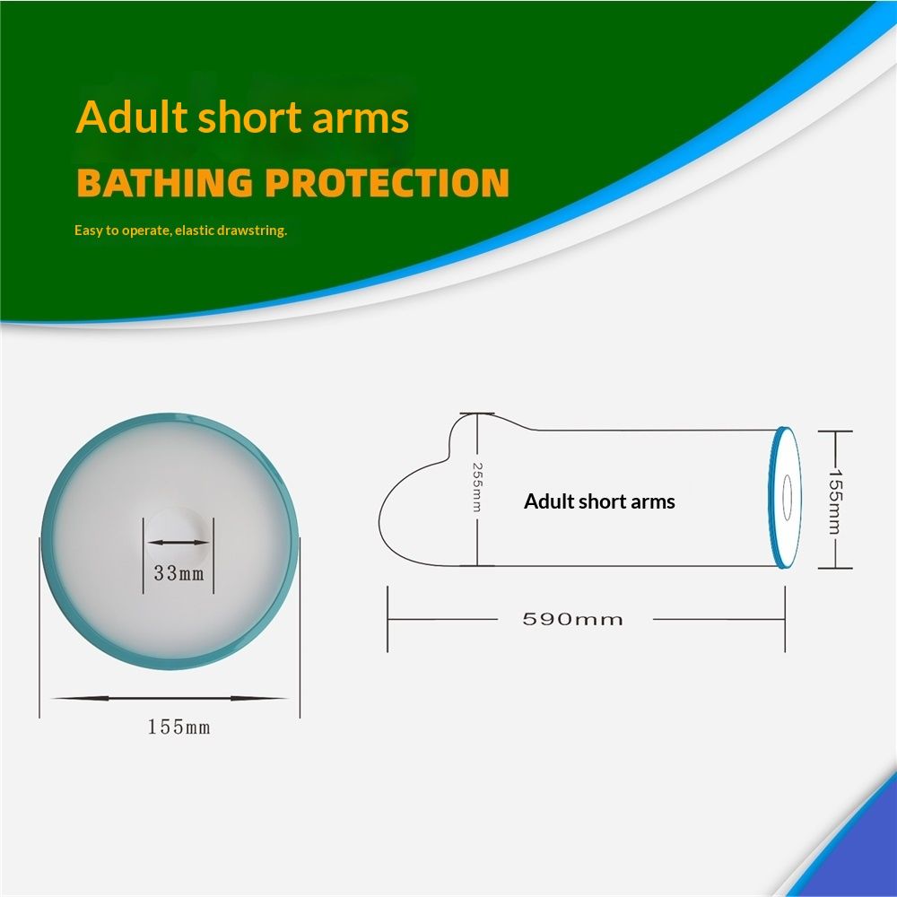 Cast Covers for Shower Arm Waterproof Adult Soft Comfortable Watertight Seal Keep Wounds Dry,Bath,Bandage Protector Cover Broken Hand,Wrist,Finger,Elbow Reusable(Adult short arm)