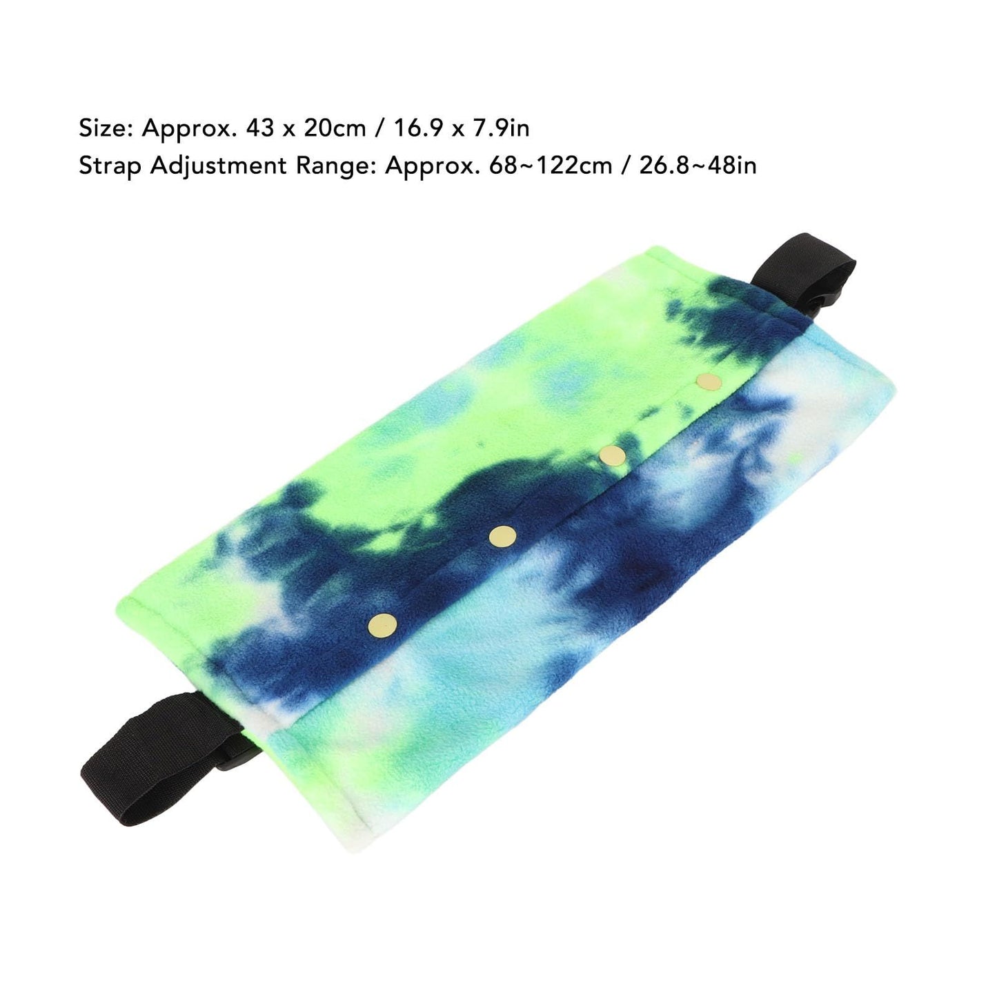 Small Animal Sling Carrier,Adjustable Strap Soft Coral Fleece Beardie Snuggle Sling Bag ( blue-green)