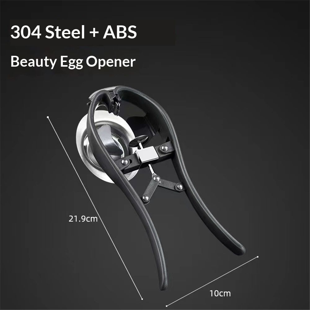 Egg Cracker,l Egg Opener, Automatic Egg Cracking Tool, Easy Eggshell CutterEggshell Cutter Egg Separator Creative Kitchen Tools (black)