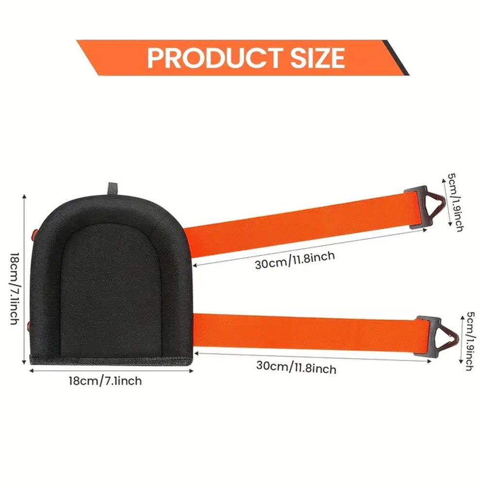 Knee Pads for Work, Construction, Floor, Garden, Soft Leather Non Slip Knee Protector with Thick Comfortable Foam and Adjustable Straps for Men Women Adult (Orange)
