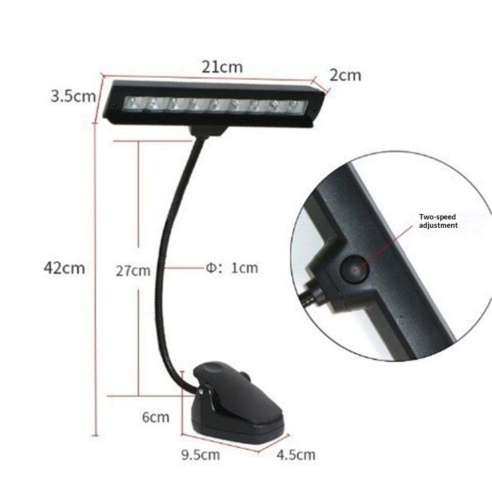 Led Clip Desk Lamp USB Rechargeable Battery Operated Multi-Angle Lighting Eye-Caring Portable Table Light for Home Office Bedside and Reading