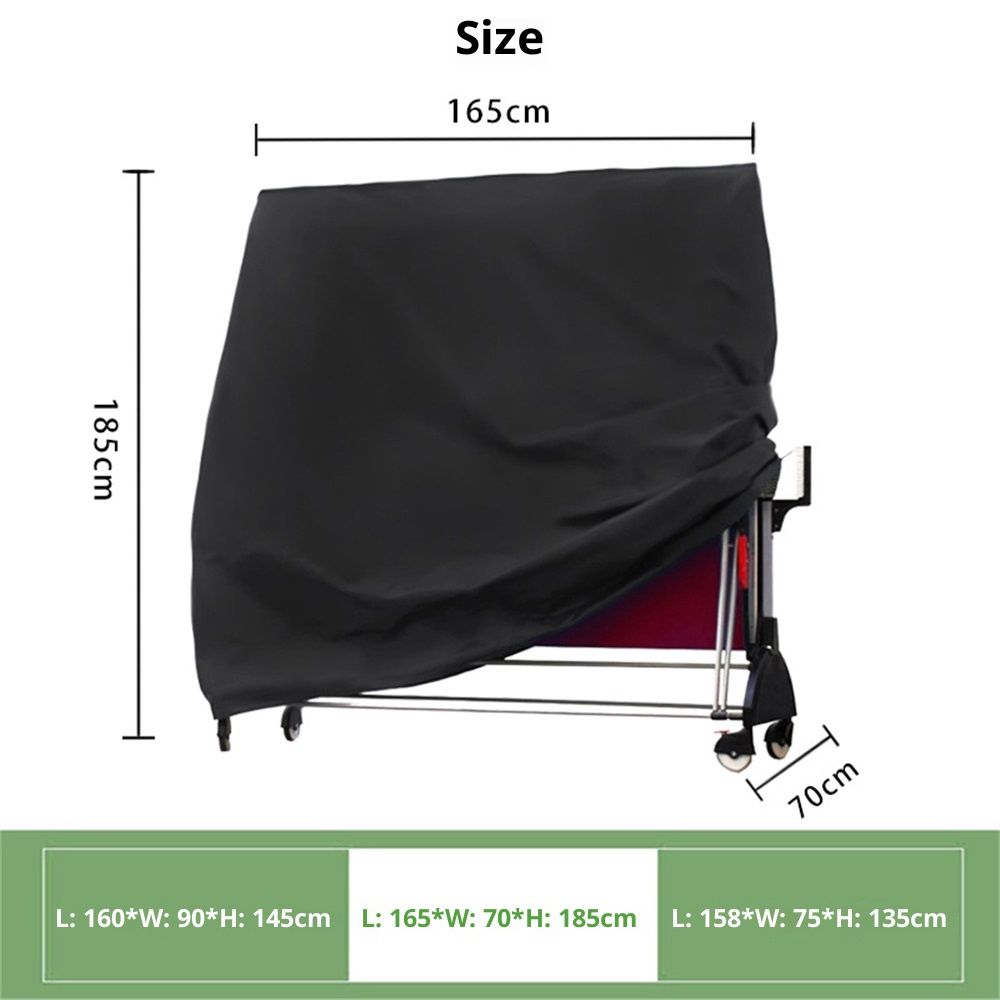Terrace table tennis table cover waterproof table tennis table protection cover indoor and outdoor foldable table tennis cover(165*70*185CM)