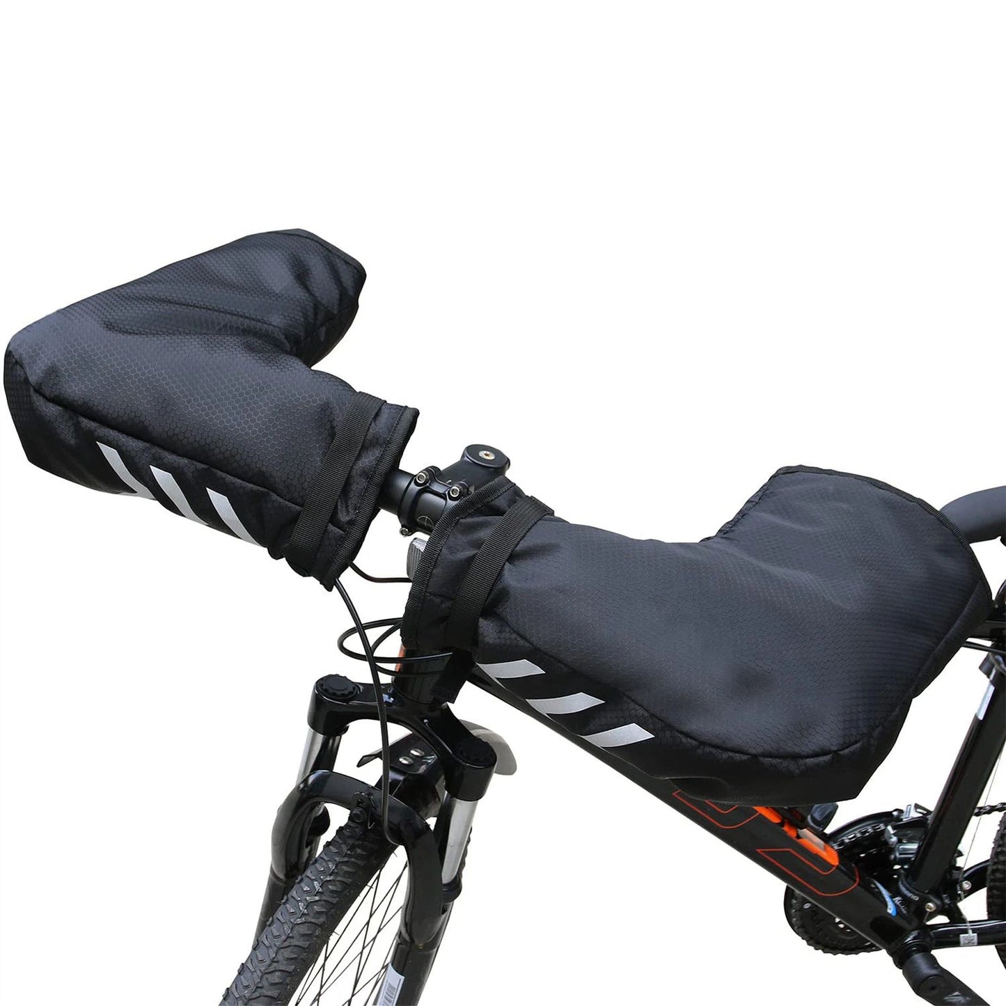 Adult bicycle accessories gloves waterproof bicycle pole warmer extreme cold weather mountain commuters winter outdoor bicycle belt reflective black