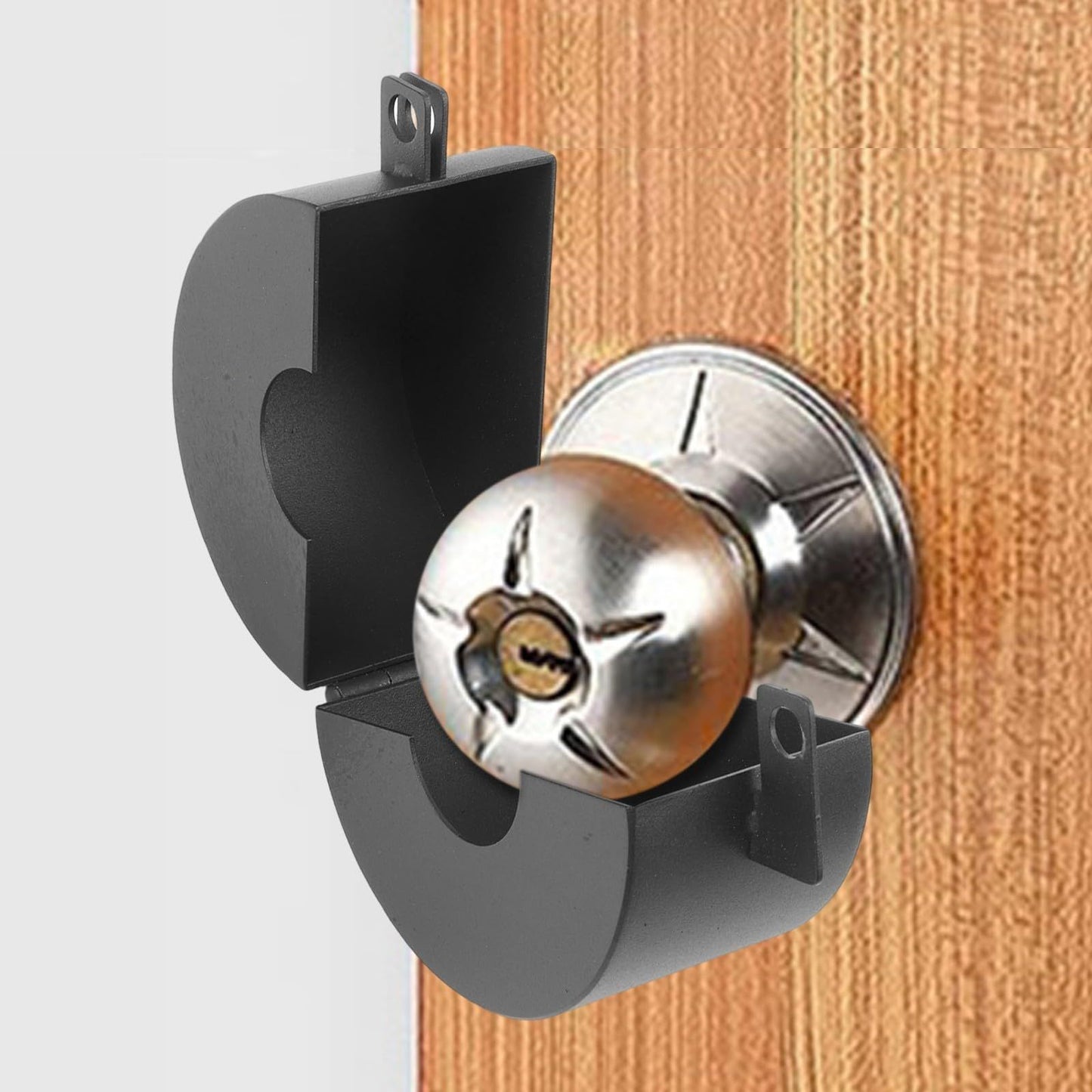 Door Knob Lockout Device – Prevents Unauthorized Entry, Disables Knob & Keyhole, Portable for Apartments/Homes/Rentals – Stops Unwanted Access, Ideal for Temporary Security (No Padlock)