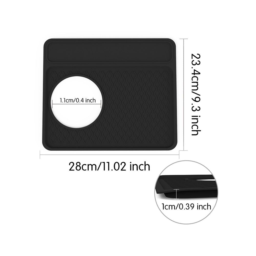 Espresso Tamper Mat, Food Grade Silicone Non-Slip, Waterproof Heat Resistant, Espresso Tamping Station for Espresso Machine Barista Accessories (Black)