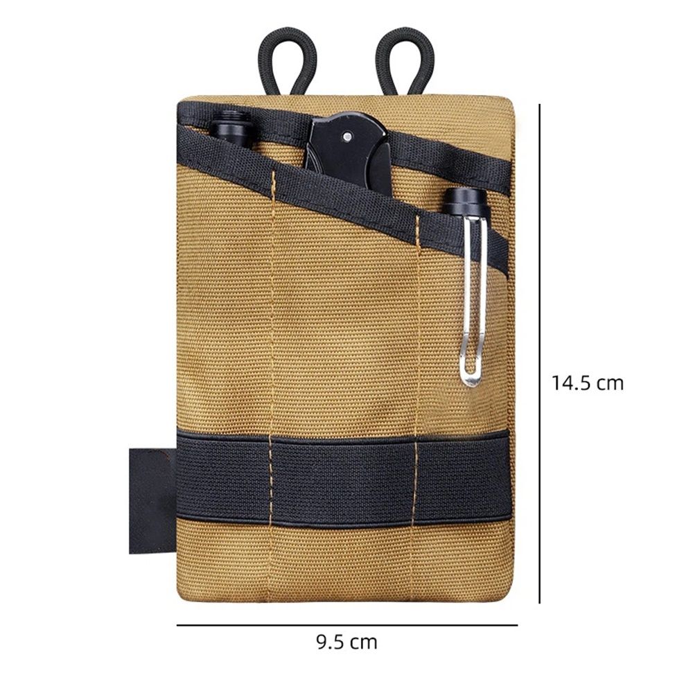 Pouch for Men, Multitool Pocket Pouch Hold Your Flashlight/Pocket Knife, Pen, Notebook Key accessory kit(khaki)