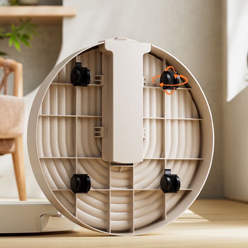 Round Plant Caddy with Hidden Wheels, Heavy Duty Rolling Plant Stand Caddy with Wheels, Pot Base for Indoor Outdoor, Beige, 10.23 inches