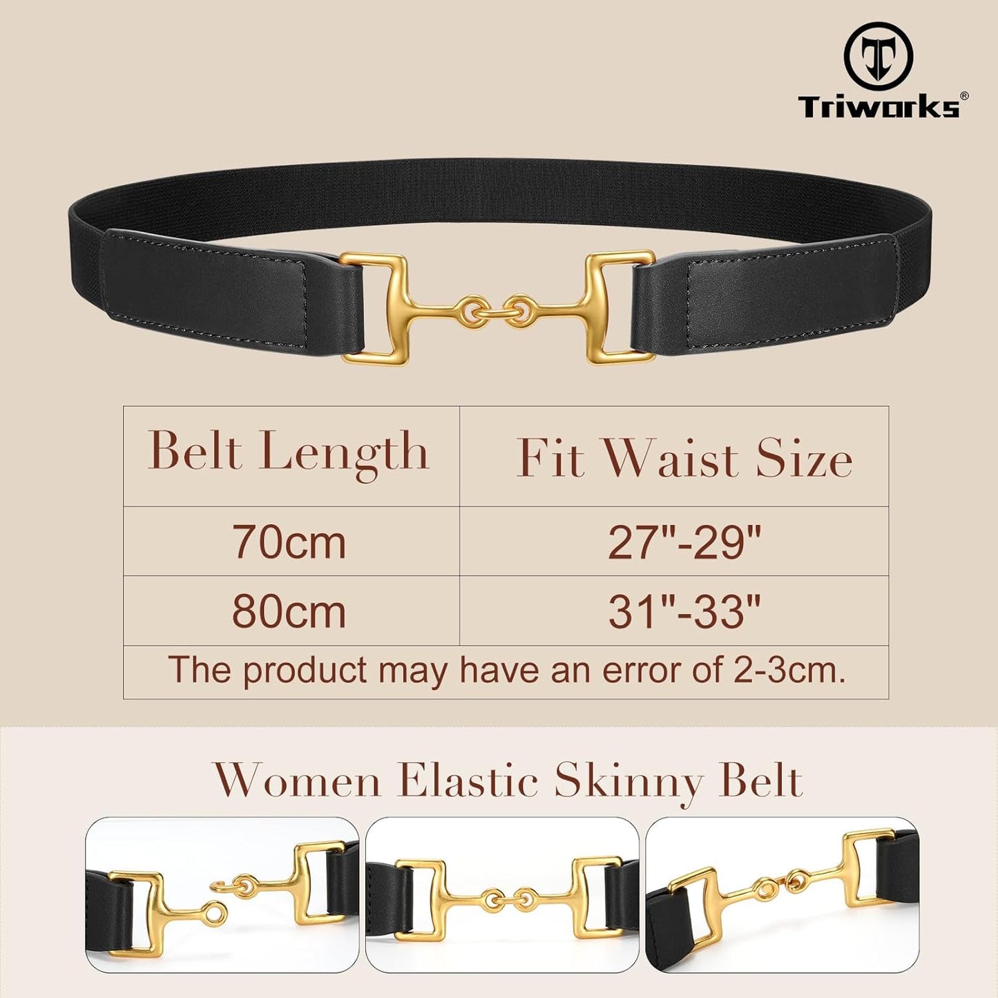 Belts for Women Adjtable Skinny Elastic Belt for Dresses