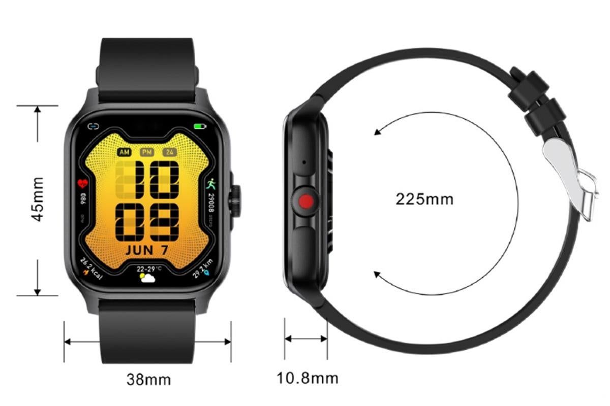 1.85inch HD Fitness Tracker Smart Watches for Men Women Compatible with Android iOS