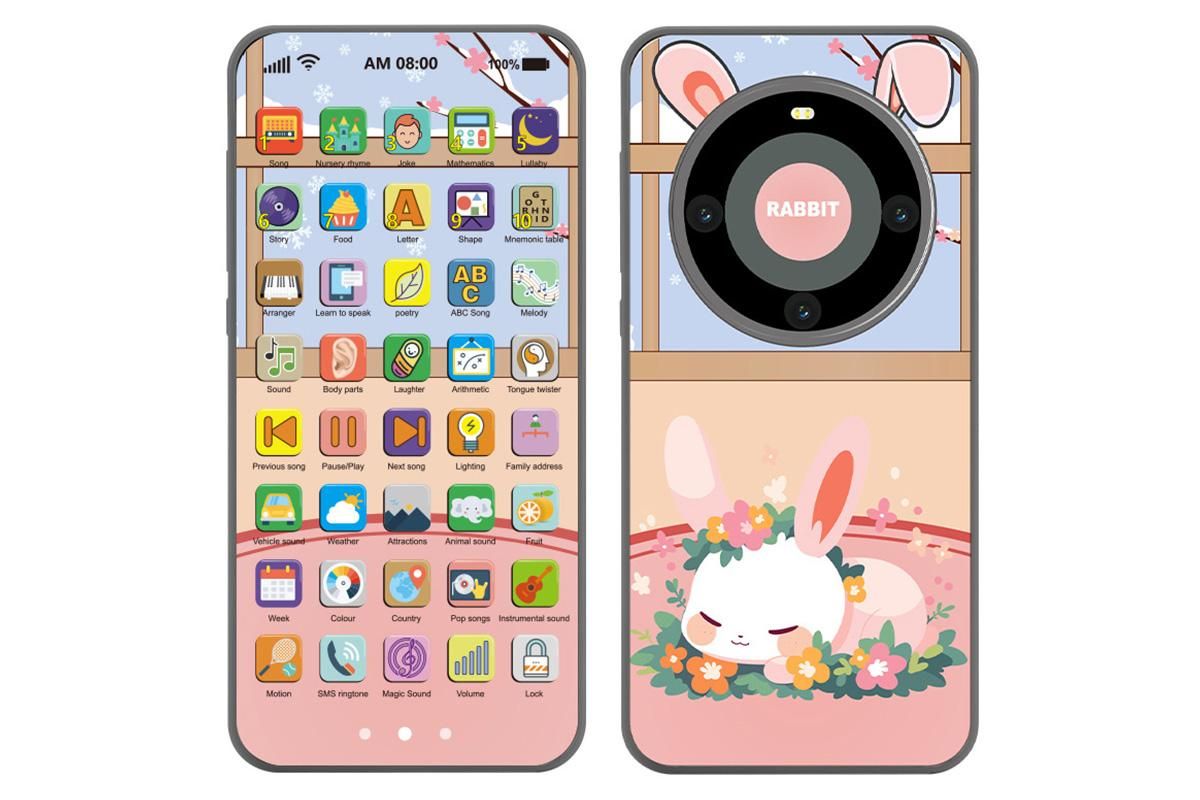 Learning Phone Toy with Over 10000 Educational Contents Touch Screen Early Education Gift - Deer