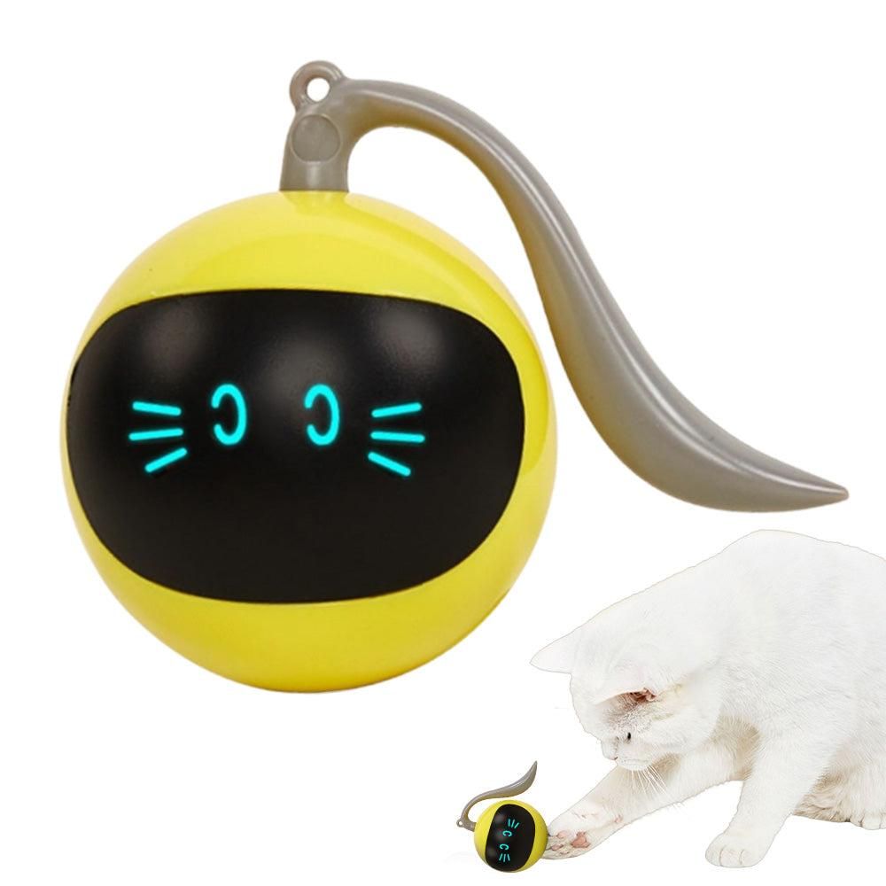 Electric Automatic Rolling Chase Ball Toy Interactive Cat Ball Toy Light Blue