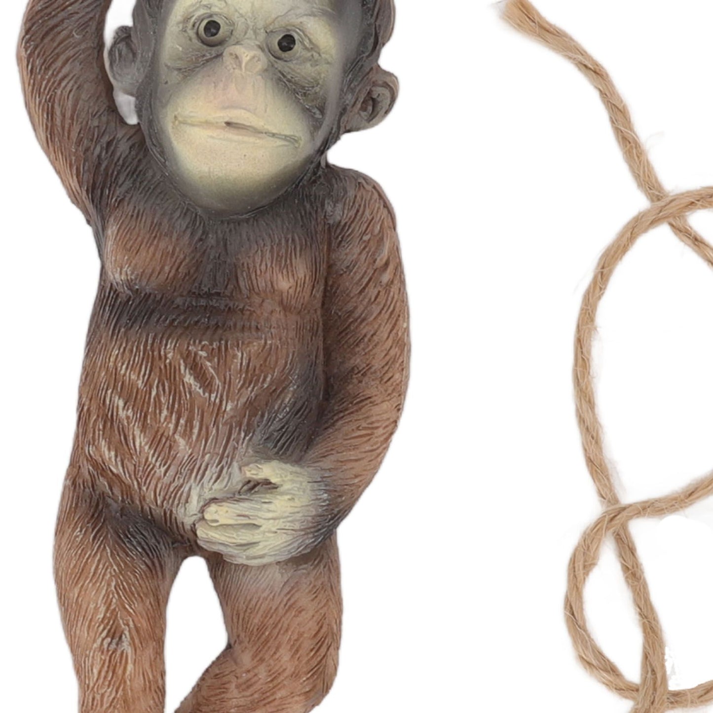 Baby Monkey Hanging Statue Exquisite Carving Resin Brown Monkey Sculptures for Trees Gardens
