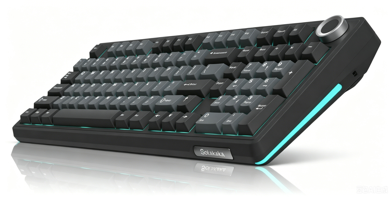 Solakaka Ki99pro 3‑Mode RGB Mechanical Keyboard, Gray‑Blue