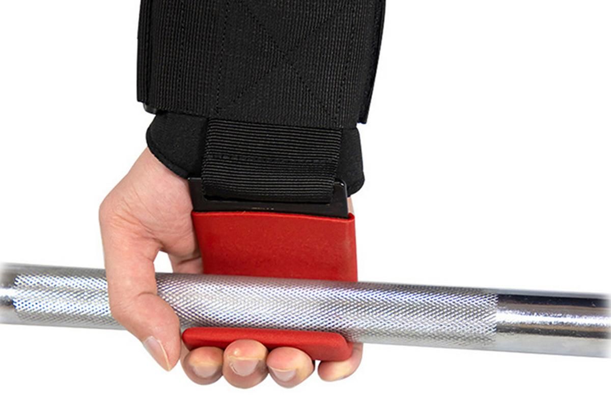 2pcs Weight Lifting Hook Hand Grip Support Wrist Straps Powerlifting Grips Gym Gloves(Black)