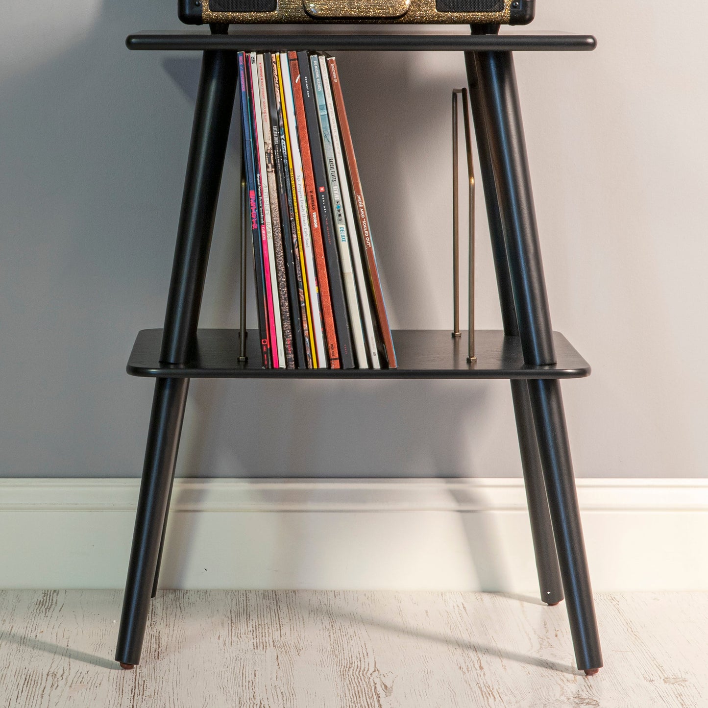 Crosley Voyager Bluetooth Portable Turntable + Crosley Turntable Stand Bundle - Black