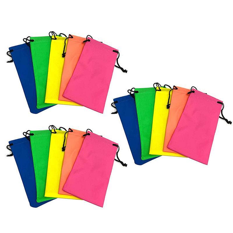 5PCS Cleaning Clothes Sunglasses Pouch Glasses Case Soft Eyeglasses Bag Random - 10PCS