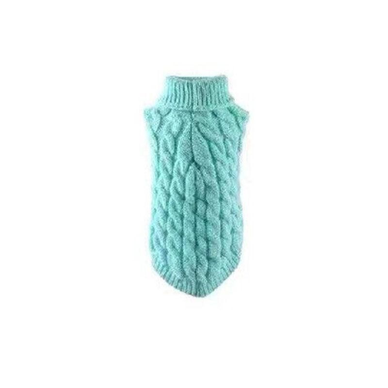 Puppy Dog Jumper Winter Warm Knitted Sweater Pet Clothes Small Dogs Coat Thermal S Size - White