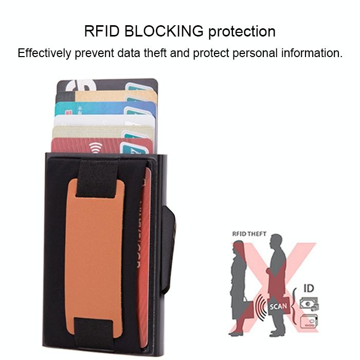 Pop-up Rfid Wallet with Anti-magnetic Protection - Black