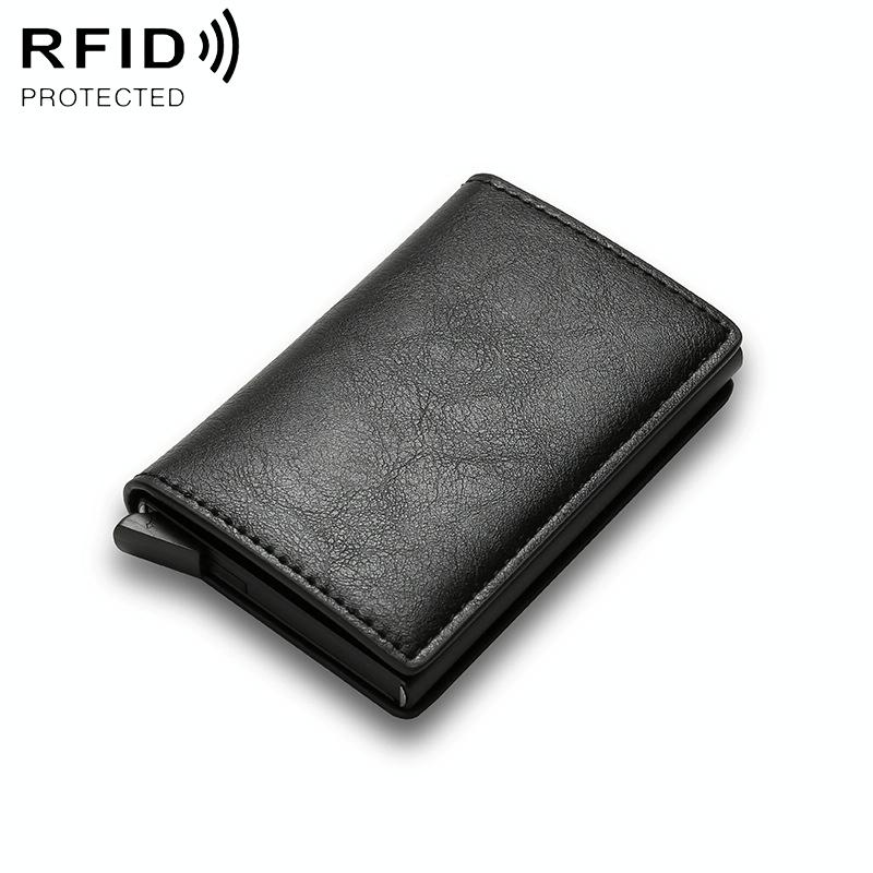 Carbon Fiber Rfid Wallet for Men - Coffee