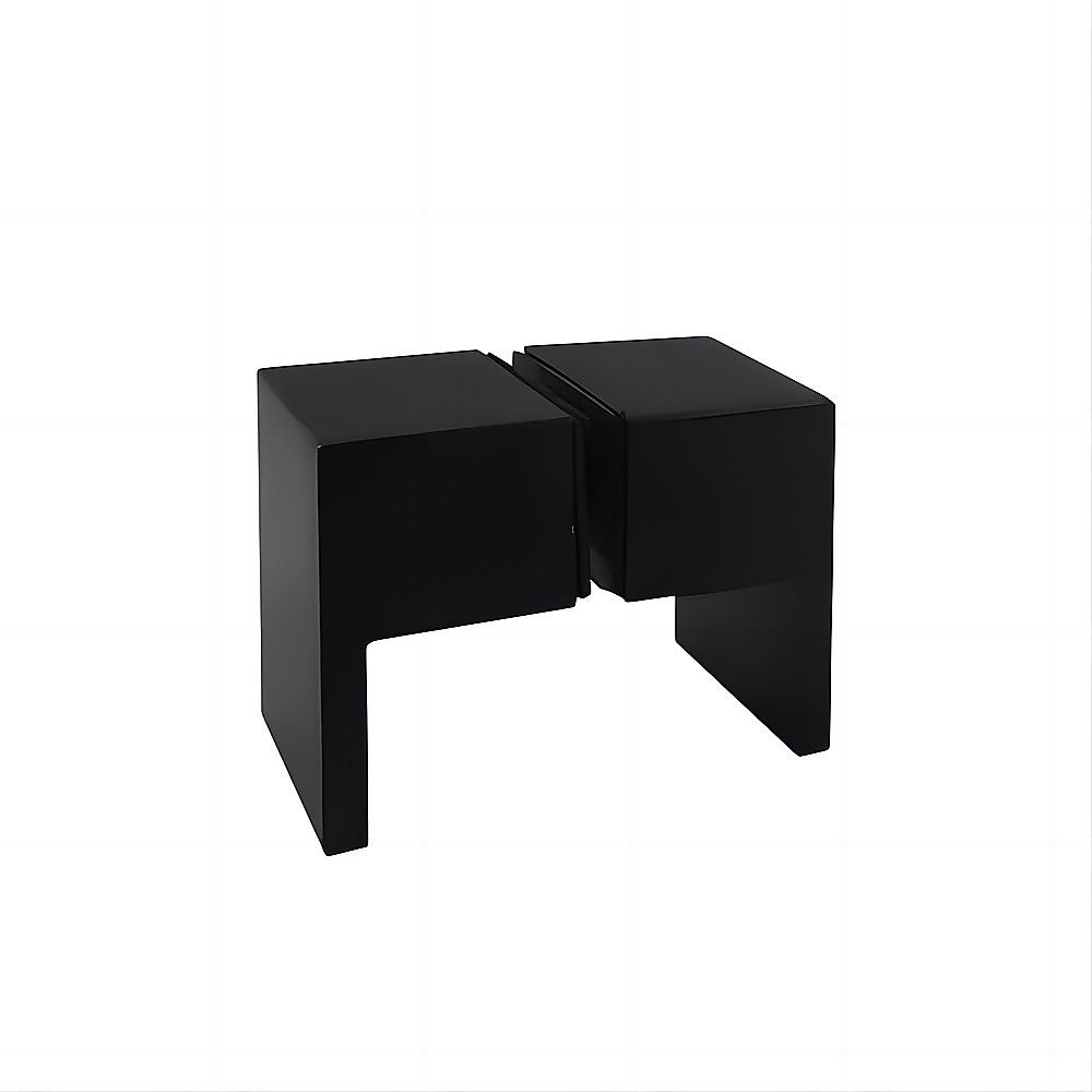 90x110cm Double Door Corner Shower Screen – Wall Channels with SS Hinges in Black, Square Double Pull Handle