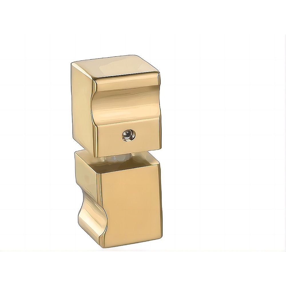 120x120cm Double Door Corner Shower Screen with Gold Brackets and Brass Hinges, Square knob Handle